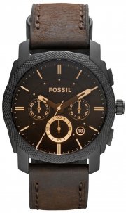 Fossil FS4656 Herren Chronograph Quarz Uhr mit Leder Armband