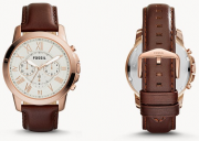 Fossil FS4991IE Herrenuhr Grant Leder Braun