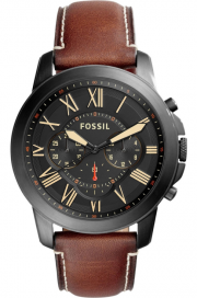 Fossil FS5241 Herrenuhr Grant Chronograph Leder Braun