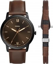 Fossil FS5557SET Herren Analog Quarz Uhr mit Leder Armband 