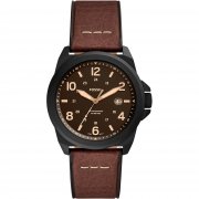 Fossil FS5938 Bronson 3-Zeiger-Werk Herren Armbanduhr mit Lederband