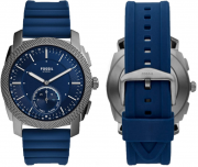 Fossil FTW1195 Herren Hybrid Smartwatch Machine Silikon Marine