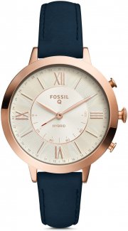 Fossil FTW5014 Damen Hybrid Smartwatch mit Leder Armband 