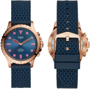 Fossil FTW5066 Damen Hybrid Smartwatch FB-01 Silikon dunkelblau