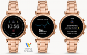Fossil FTW6040 Damen Smartwatch Sloan HR 4. Generation Edelstahl Ros&eacute;gold