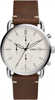 Fossil Herren Analog Quarz Uhr mit Leder Armband FS5402