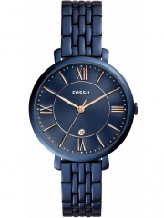 Fossil Jacqueline Roman ES4094 Damenuhr Edelstahl Blau