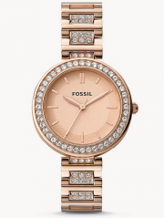 Fossil Karli BQ3181 Damenuhr Edelstahl Ros&eacute;gold