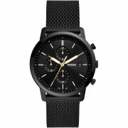 Fossil Minimalist FS5943 Herren Chronograph mit Milanaiseband aus Edelstahl