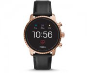 Fossil Q Explorist HR Leder schwarz
