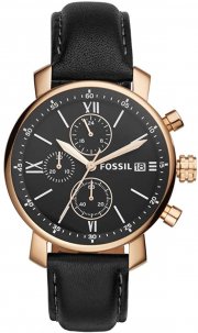 Fossil Rhett Chronograph BQ1008 Leder Schwarz