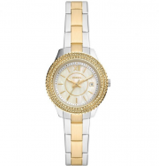 Fossil Stella ES5138 Two-Tone Damenuhr mit Edelstahlarmband