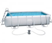 Frame Pool mit Filterpumpe Leiter Swimmingpool Set 404x201x100cm f&uuml;r nur 398&euro;