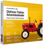 Franzis Porsche Oldtimer-Traktor Adventskalender inkl. Soundmodul und 52-seitigem Begleitbuch