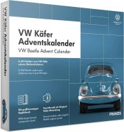 Franzis VW K&auml;fer Adventskalender Modellbausatz im Ma&szlig;stab 1:43 mit Sound-Modul und Begleitbuch