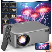 FRESHDEW Z1 Native 1080P 5G WiFi Beamer mit Bluetooth inkl. Stativ