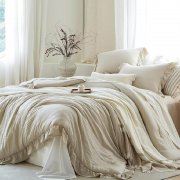 Freyamy Bettw&auml;sche 135x200 beige mit R&uuml;schen f&uuml;r 20,99&euro;