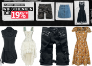 F&uuml;r 2 Tage 19% Rabatt auf R&ouml;cke, Kleider, Shorts, uvm. im EMP Shop