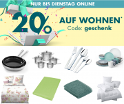 F&uuml;r 2 Tage 20% Rabatt auf die Kategorie Wohnen im Galeria Karstadt Kaufhof Shop