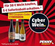 F&uuml;r 30&euro; Wein kaufen und 5&euro; Sofortrabatt bekommen bei Penny