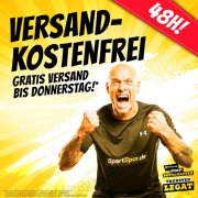 F&uuml;r 48 Stunden ist das gesamte Sortment von SportSpar versandkostenfrei, ohne MBW!