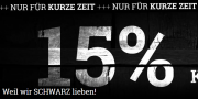 F&uuml;r nur 2 Tage 15% Rabatt auf schwarze Kleidung im EMP Shop