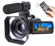 Full HD Digitale Tragbare Videokamera 30FPS mit Externem Mikrofon