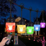 FULLOVE 12 Meter Outdoor RGB LED Lichterkette