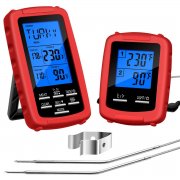 Funk Fleischthermometer Ofenthermometer mit 2 Edelstahlsonden