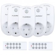 Funksteckdosen Set aus 5 x Steckdose mit 2 x Fernbedienung