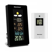 Funkwetterstation mit Au&szlig;ensensor (LCD Display, Farbdisplay, Funkuhr)