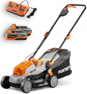 FUXTEC Set FX-E1RM20 Akku Rasenm&auml;her mit 2 x Akku 2Ah und Doppel-Ladeger&auml;t