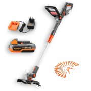 FUXTECFX-E1RT20 20V Akku Rasentrimmer inkl. Akku, Ladeger&auml;t und 20x Ersatzklingen