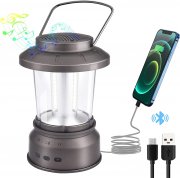 Fwiull LED Campinglampe mit Bluetooth Lautsprecher