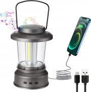 Fwiull LED Campinglampe mit Bluetooth Lautsprecher