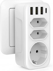 Gafild 7 in 1 Mehrfachsteckdose mit 3 USB und 1 Typ-C Port