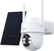 GALAYOU 2K Akku &Uuml;berwachungskamera mit Nachtsicht und Bewegungserkennung inkl. Solarpanel
