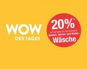 Galeria Kaufhof - 20% auf W&auml;sche - nur heute