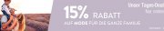 Galeria Kaufhof - nur HEUTE 15% Rabatt auf Mode