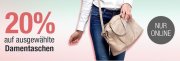 Galeria Kaufof 20% auf Damentaschen nur HEUTE und nur Online
