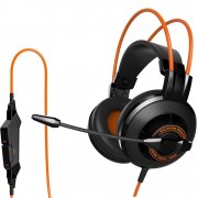 Gaming Headset Kopfh&ouml;rer mit Mikrofon Kabelfernbedienung und Einstallbaren Ohrpolstern