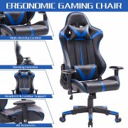 Gaming Stuhl mit dick gepolsterter Sitzfl&auml;che