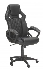 GAMINGSTUHL Schwarz Kunststoff, Textil