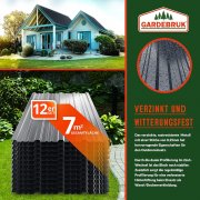 Gardebruk 12er-Set Trapezbleche Anthrazit 129x46cm UV-lichtbest&auml;ndig
