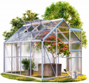 Gardebruk Alu Gew&auml;chshaus 250x190x195cm mit Fundament