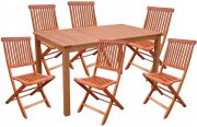Garden Pleasure ANGWIN/PITTSBURGH 7-teilige Tischgruppe aus ge&ouml;lten Eukalytusholz