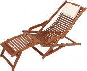 Garden Pleasure VIP Lounger ALASKA Relaxliege aus Eukalyptusholz inkl. Kopfkissen