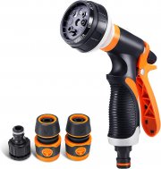 GARFANS Hochdruck Garden Handbrause mit 8 einstellbaren Strahlformen