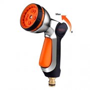 Garten Handbrause Einhandbedienung,10 Bew&auml;sserungsmuster, 100% Metall