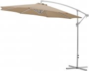 Gartenfreude Ampelschirm &Oslash; 300 cm taupe mit Kurbelbedienung inkl. Plattenst&auml;nder